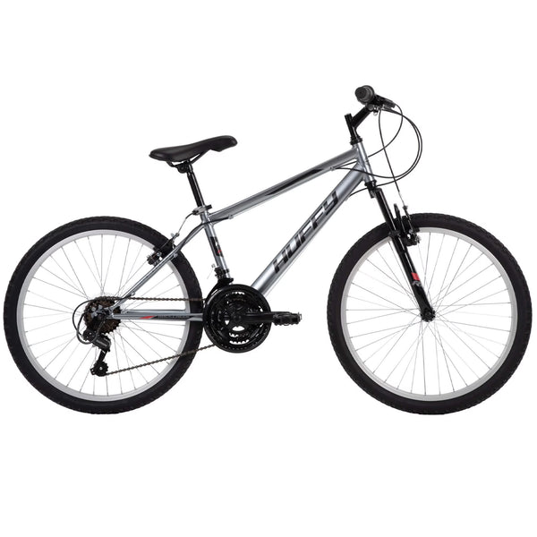 Huffy 24" Rock Creek Mountain Bike, Fits Riders 4'8" - 5'8", Gray, Adult, Men'S