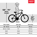 Huffy 24" Rock Creek Mountain Bike, Fits Riders 4'8" - 5'8", Gray, Adult, Men'S