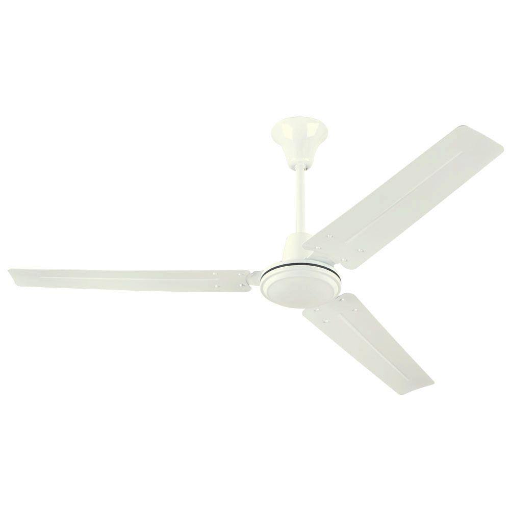 Westinghouse Industrial 56" Ceiling Fan with J-Hook Mount - White - White Steel Blades